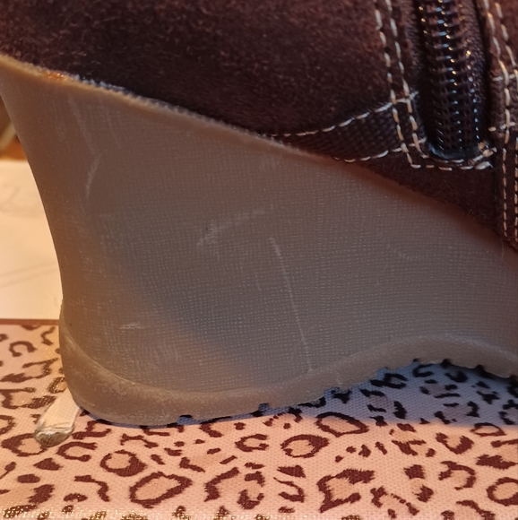 NWOT/BOX BONGO BOOTS "WINTER BLAST" 7 1/2 M 4472628 CHOCOLATE SHERPA LINED WEDGE - Picture 13 of 15